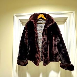 Vintage 1950 fake fur coat